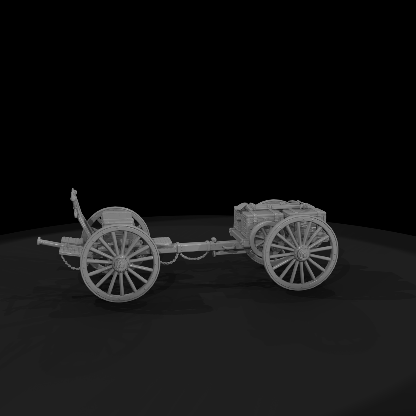 Mil 029 Civil War Limber Caisson