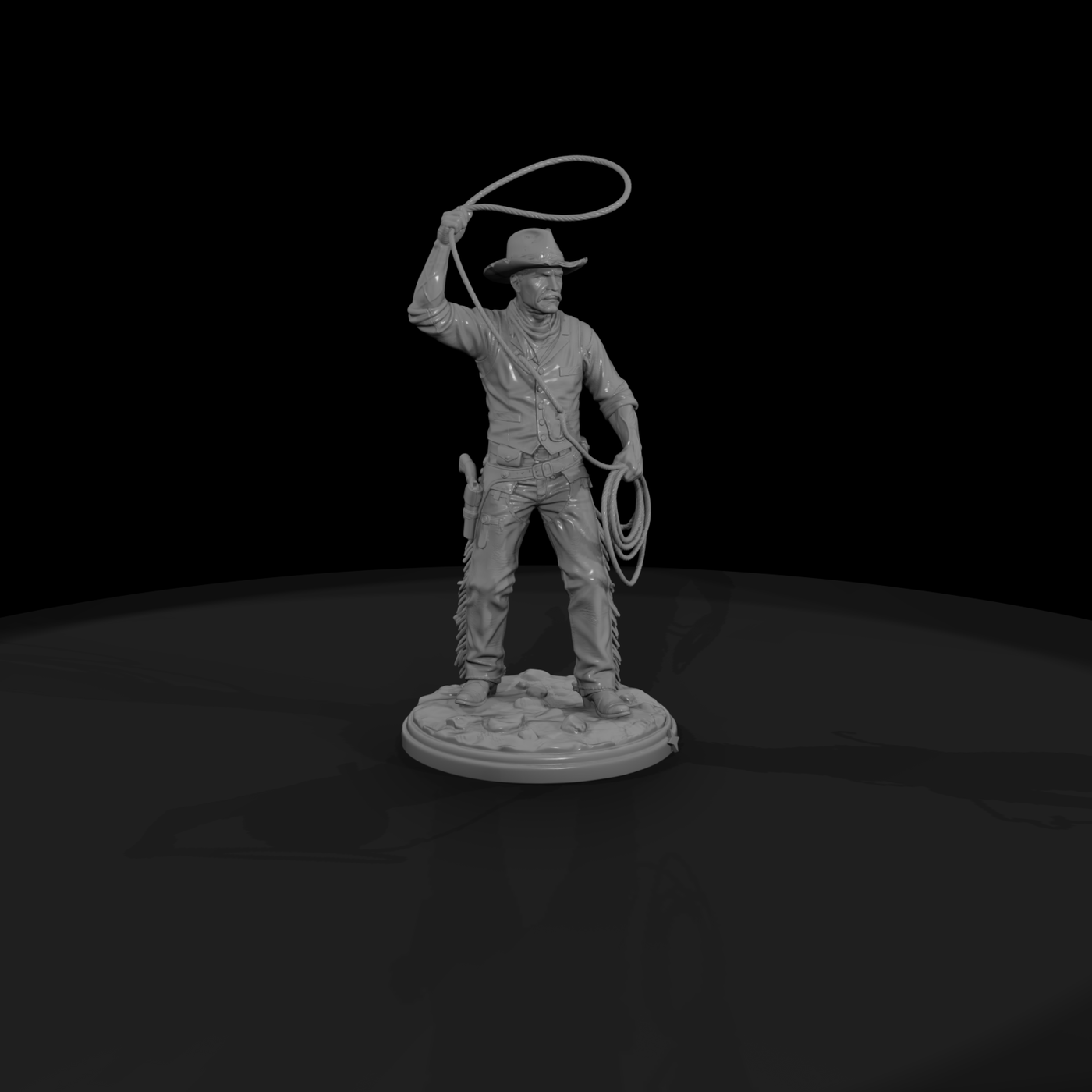 Ranch Foreman Swinging a Lasso