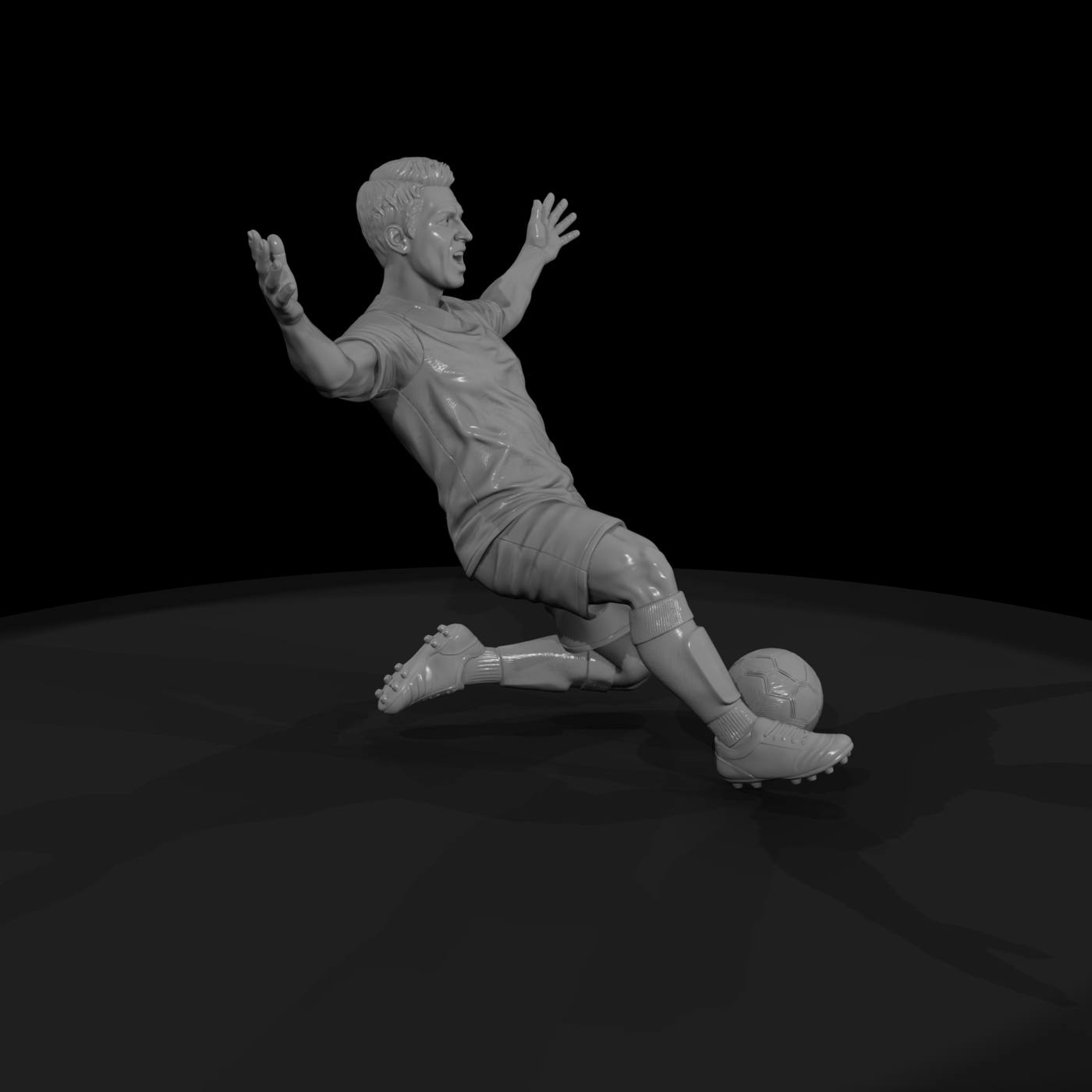 Poparc 0280 Soccer Striker Celebration Alternate P
