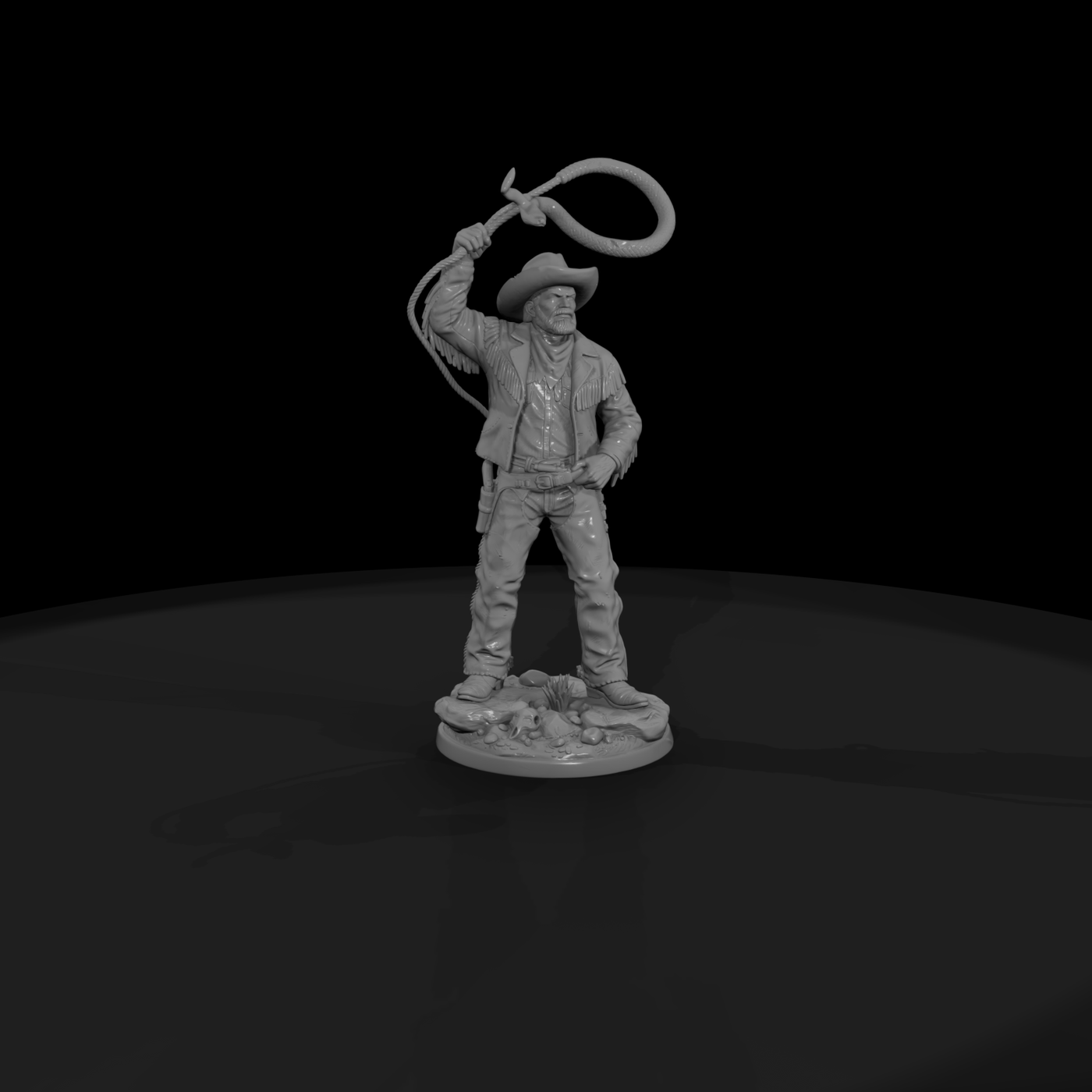 Old West Cowboy Swinging a Lasso