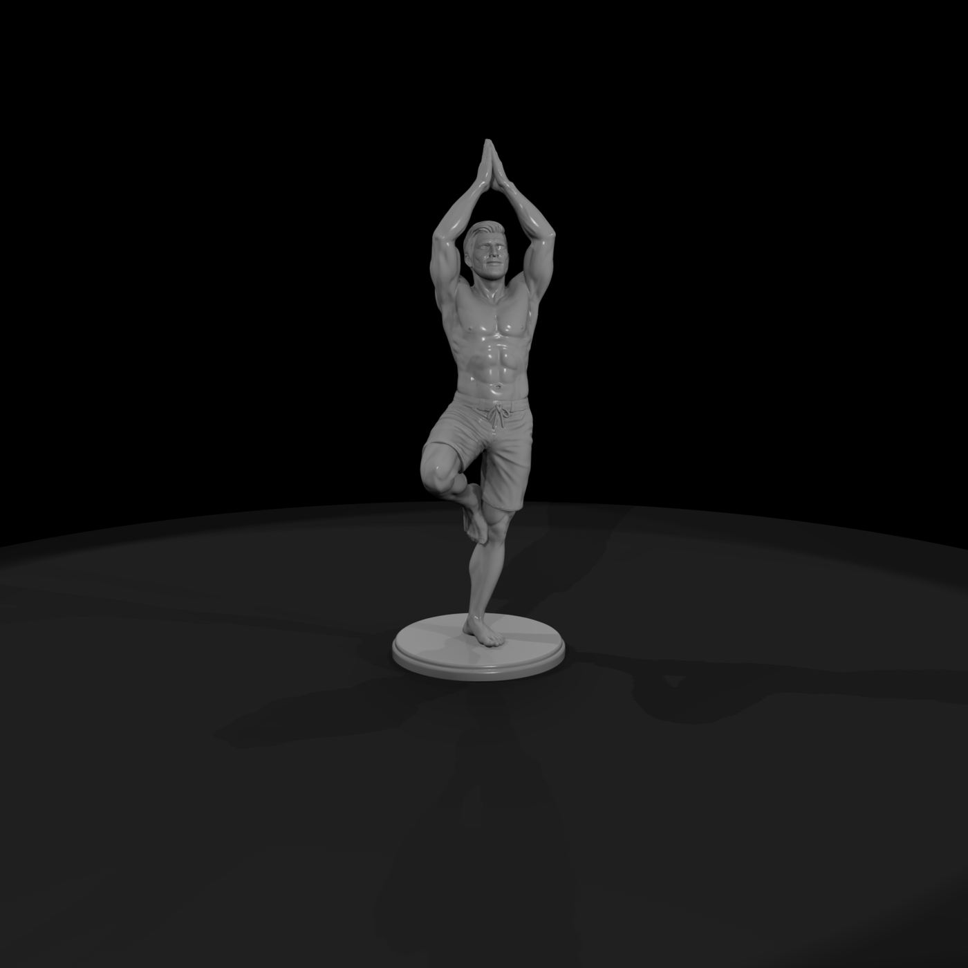 Bch 020 Man Beach Yoga