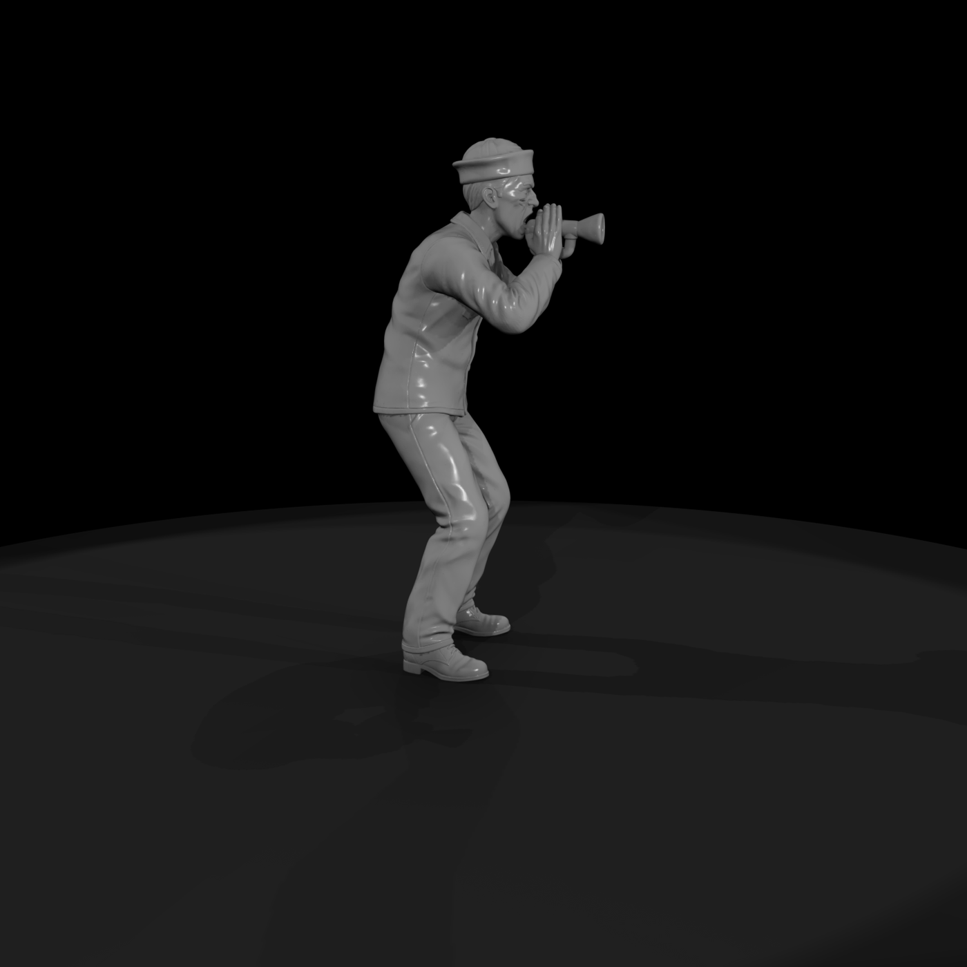 WWII American Army Bugler Figure