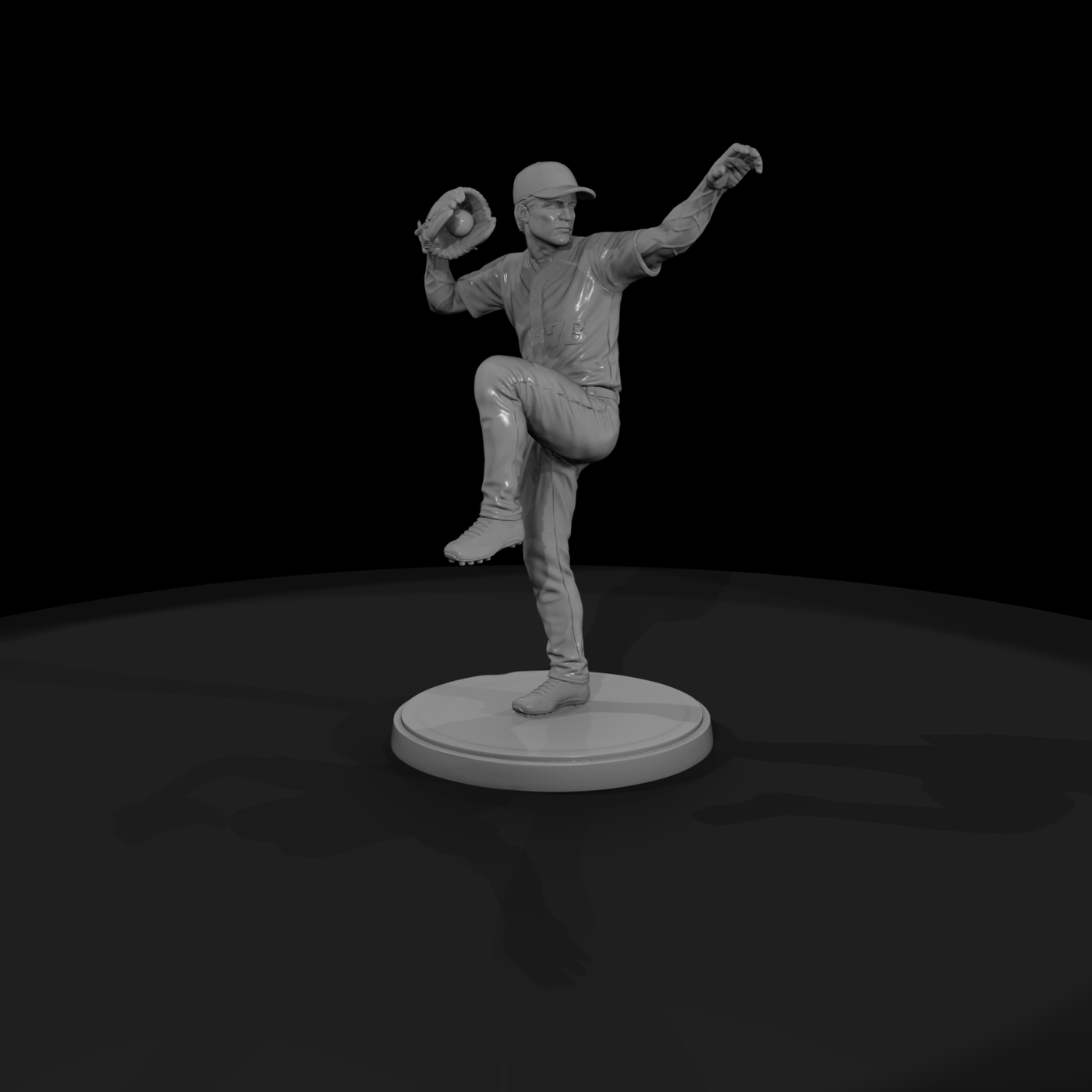 Poparc 0284 Baseball Pitcher Windup Alternate Pose