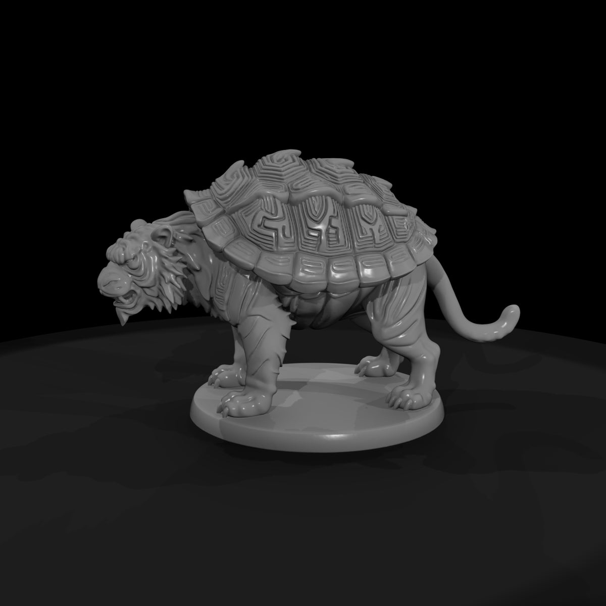 stylized-fantasy-tiger-tortoise-hybrid-miniature-0