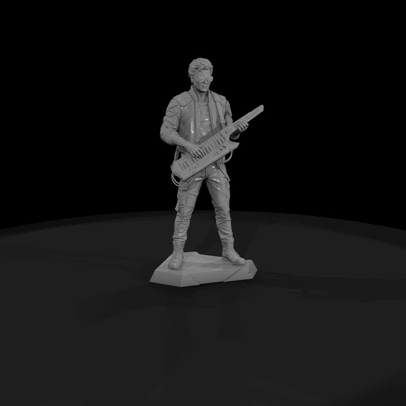 Synthwave Keytar Player
