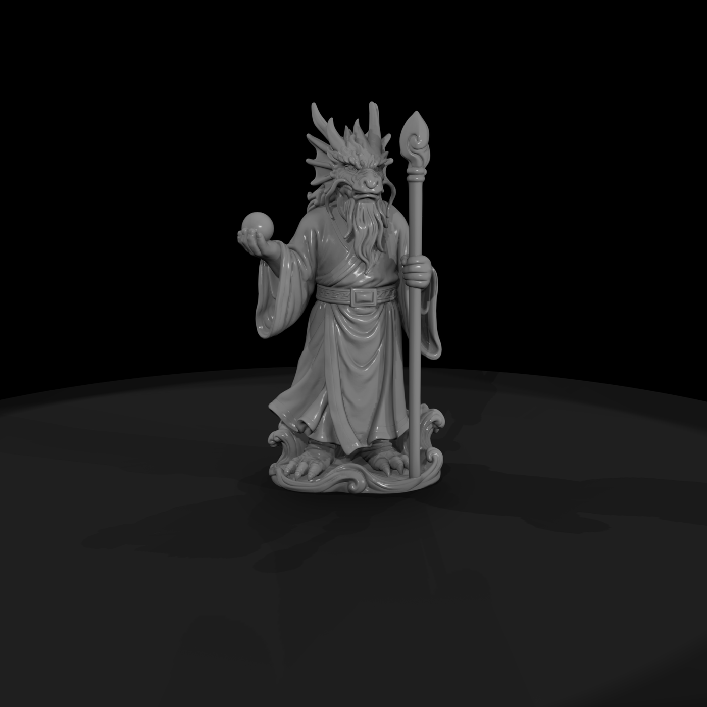 Myth 0446 Mythology Dragon King Miniature Figure