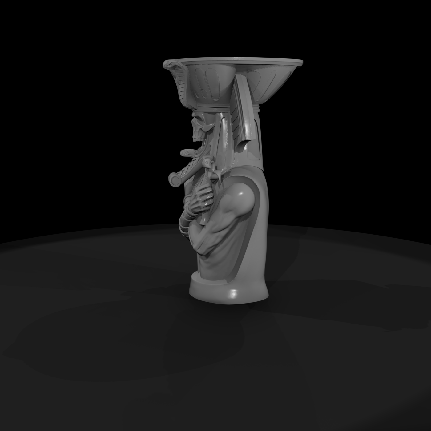 Undead Egyptian Pharaoh Bust Statue