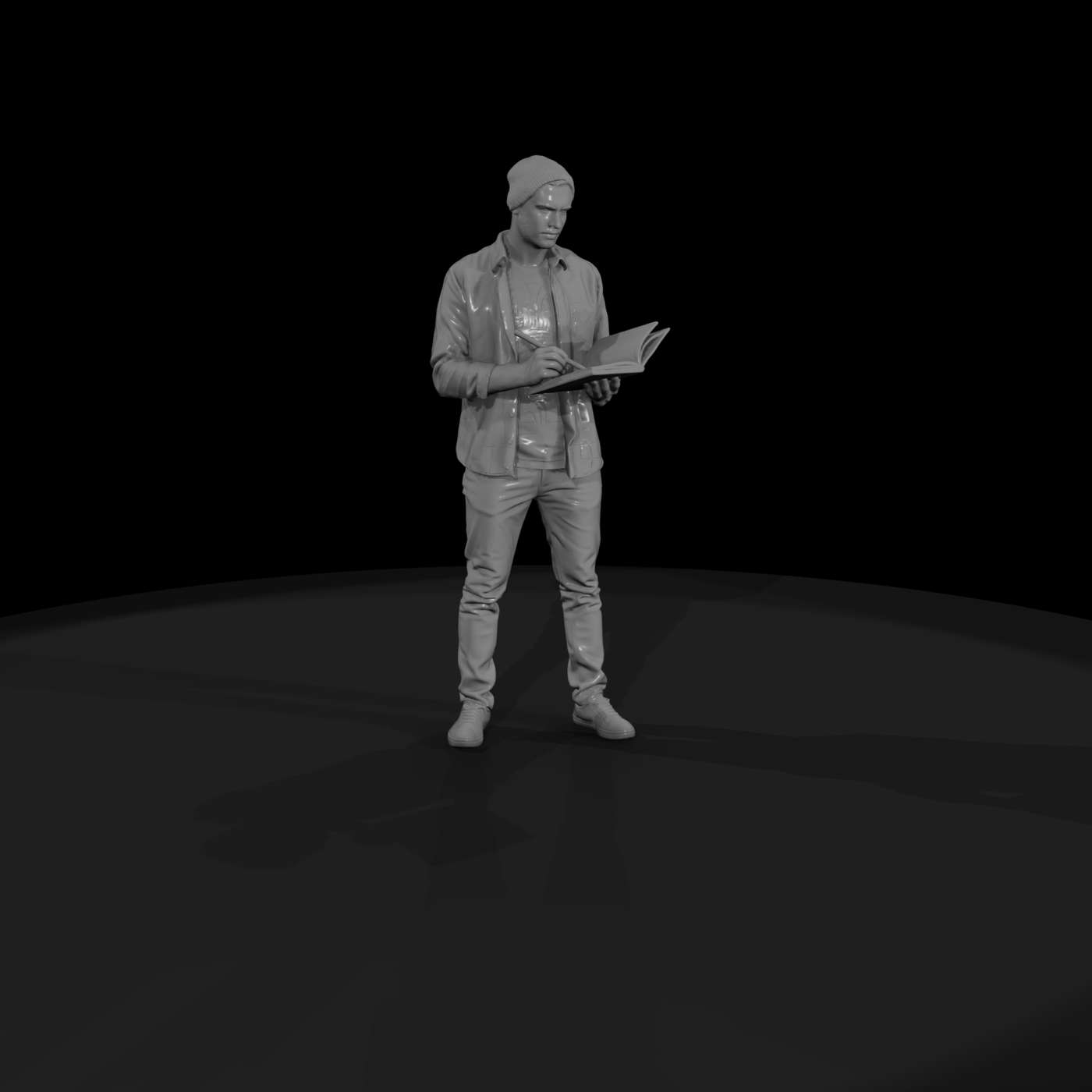 Modern Graphic Designer — Sketchbook Pose