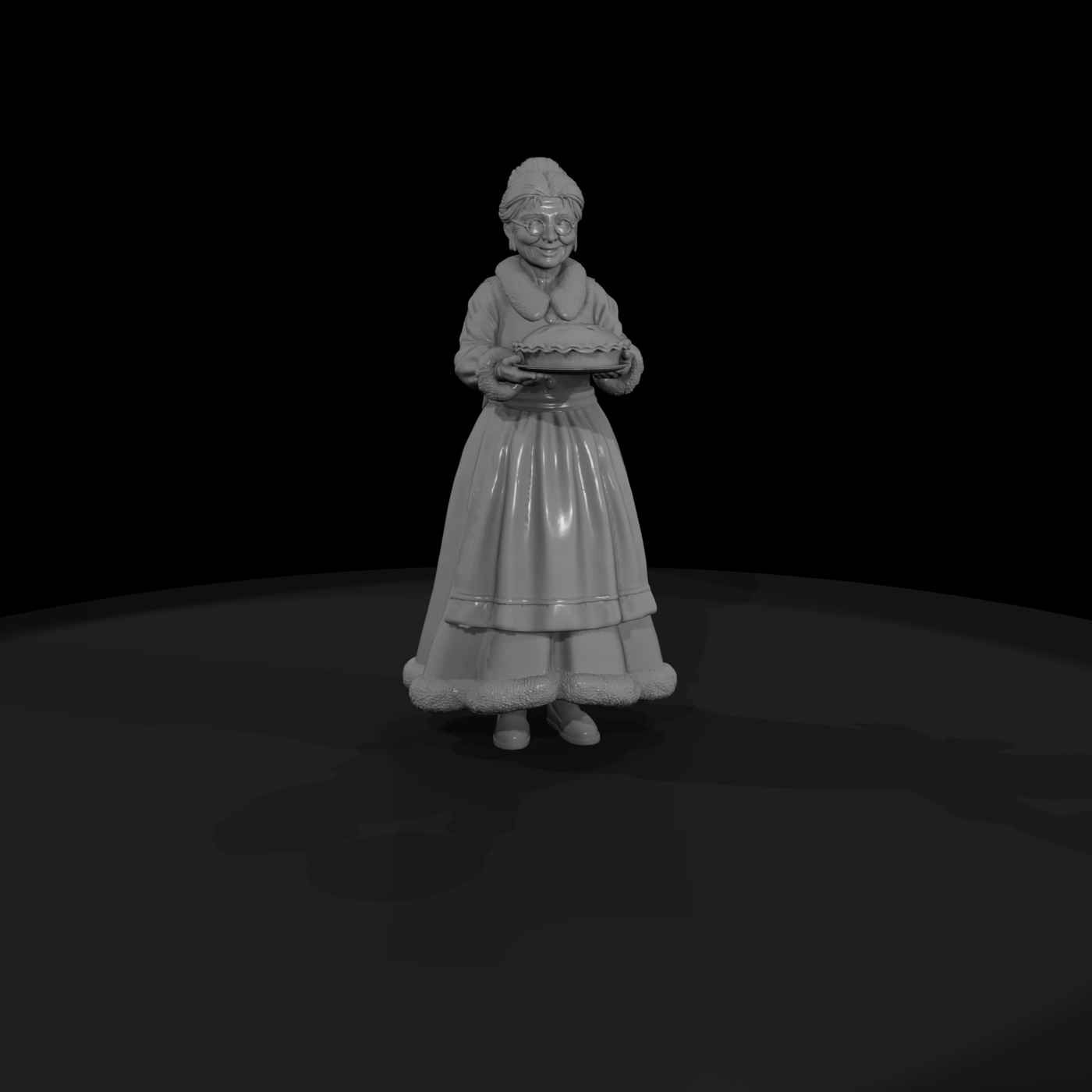 Mrs. Claus with a Fresh Pie