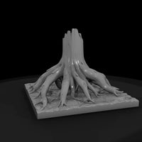 broken-tree-stump-with-exposed-roots-stylized-3d-printable-terrain-523081 — thumbnail 5