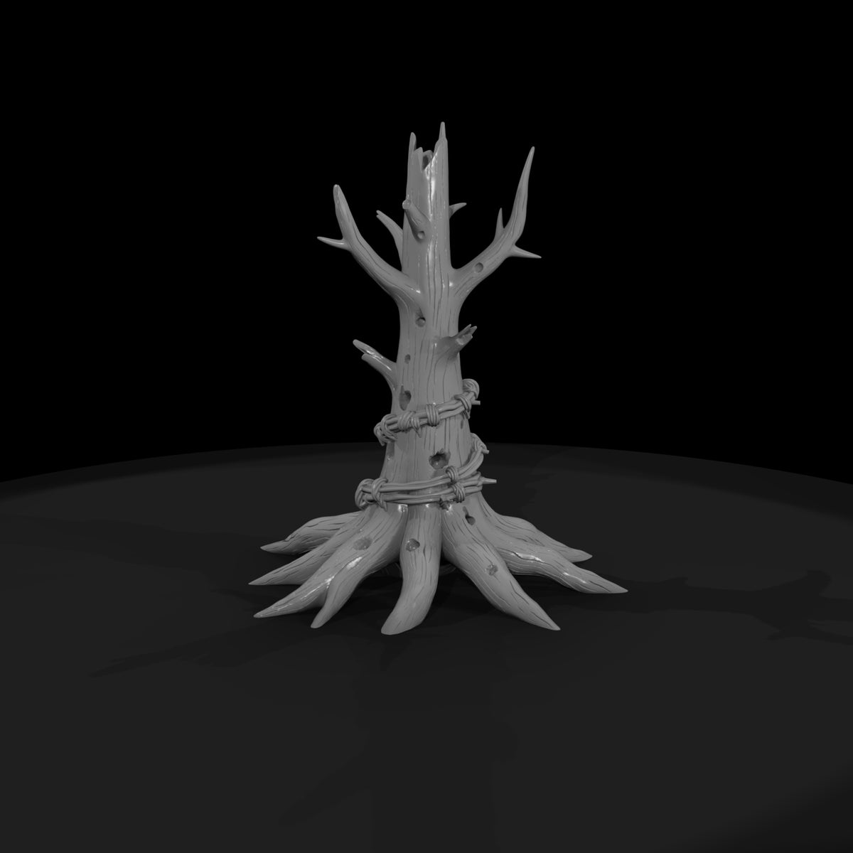 stylized-dead-tree-stump-with-barbed-wire-3d-print-ready-377136