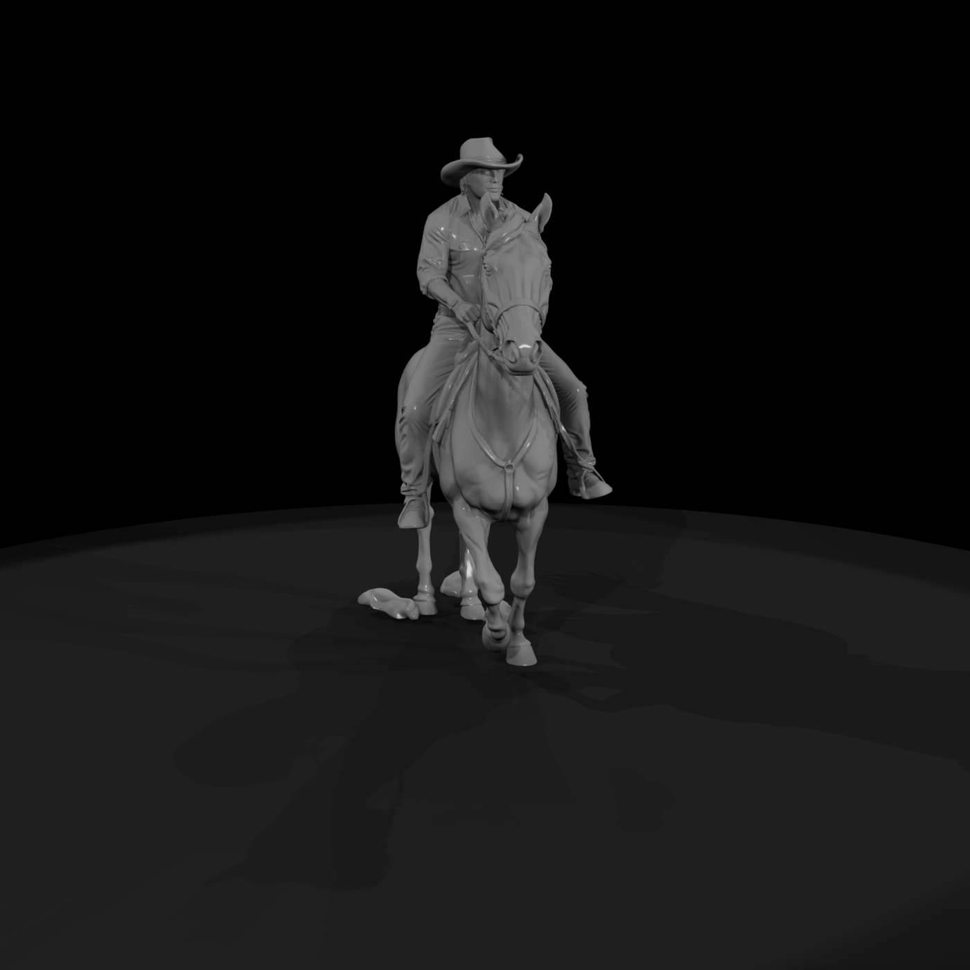 Cowboy on Horse — Mounted ( Compatible)