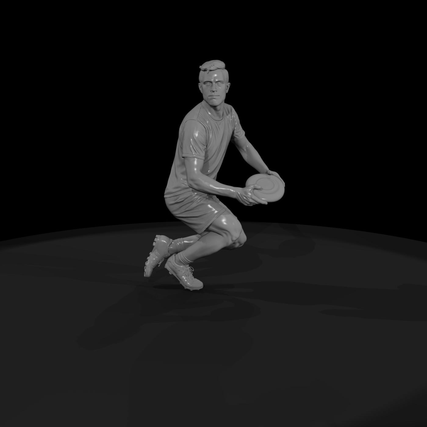 Ultimate Frisbee Player Mid-Throw
