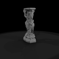 Ornate Neoclassical Crane Pedestal Stand — thumbnail 5