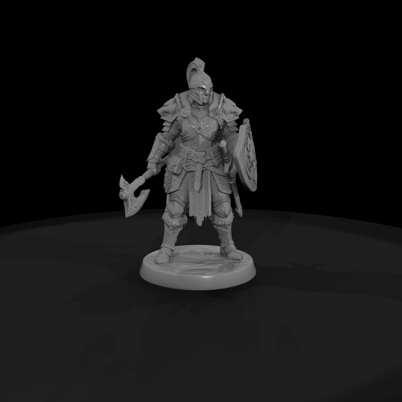 Armored Warrior with Battle Axe