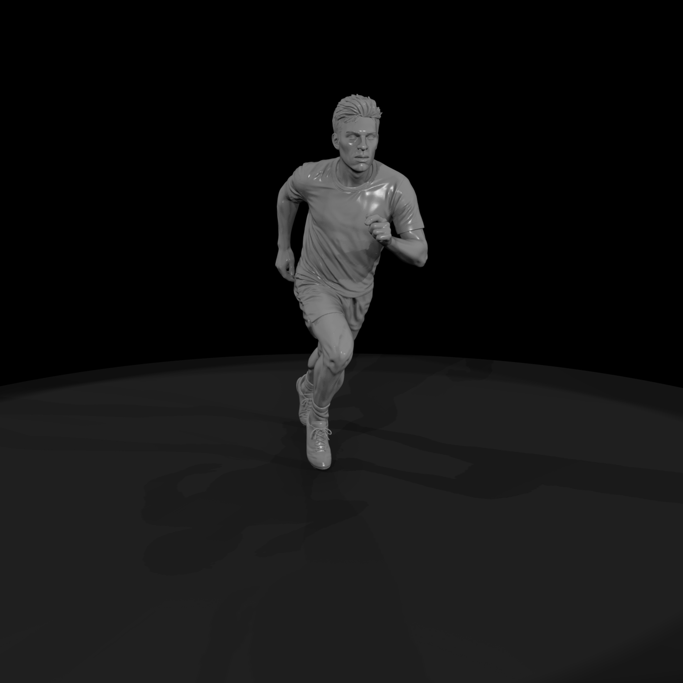 Running Athlete in Sportswear