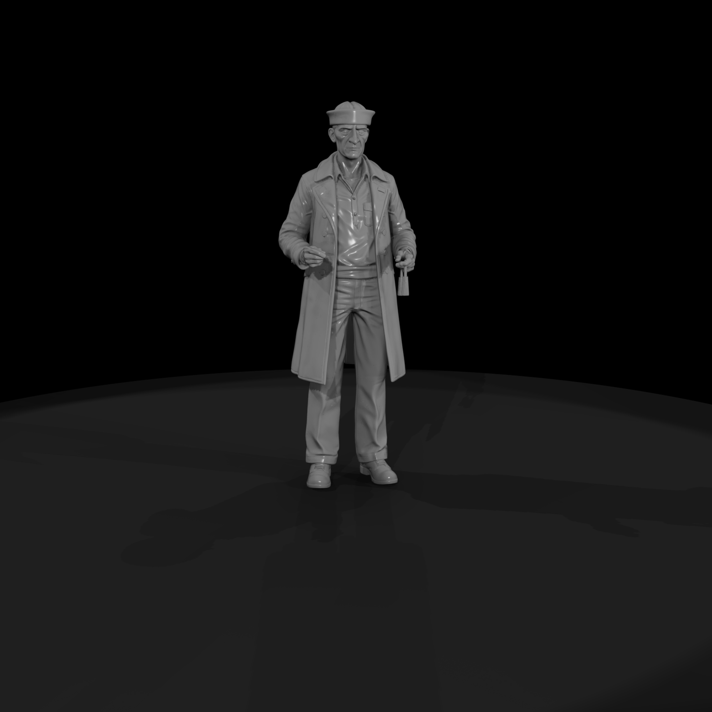 WWII Naval Officer with Sidearm