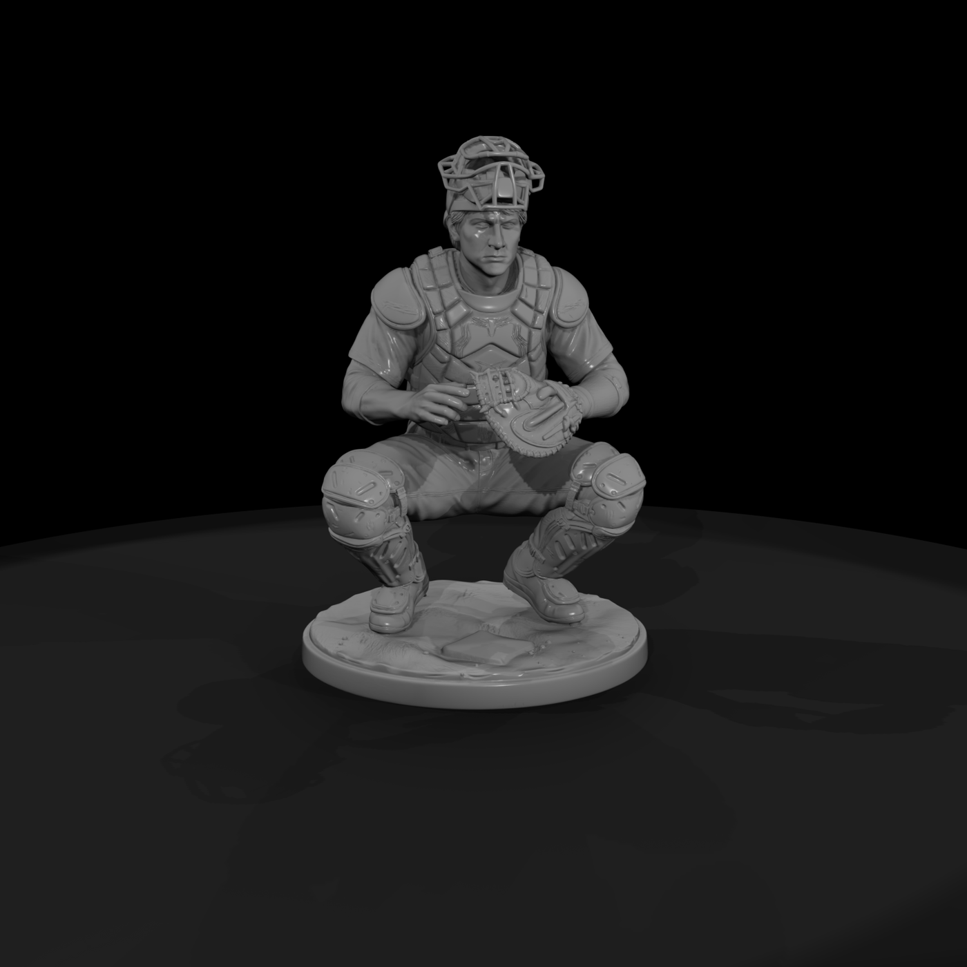Poparc 0229 Baseball Catcher Ready