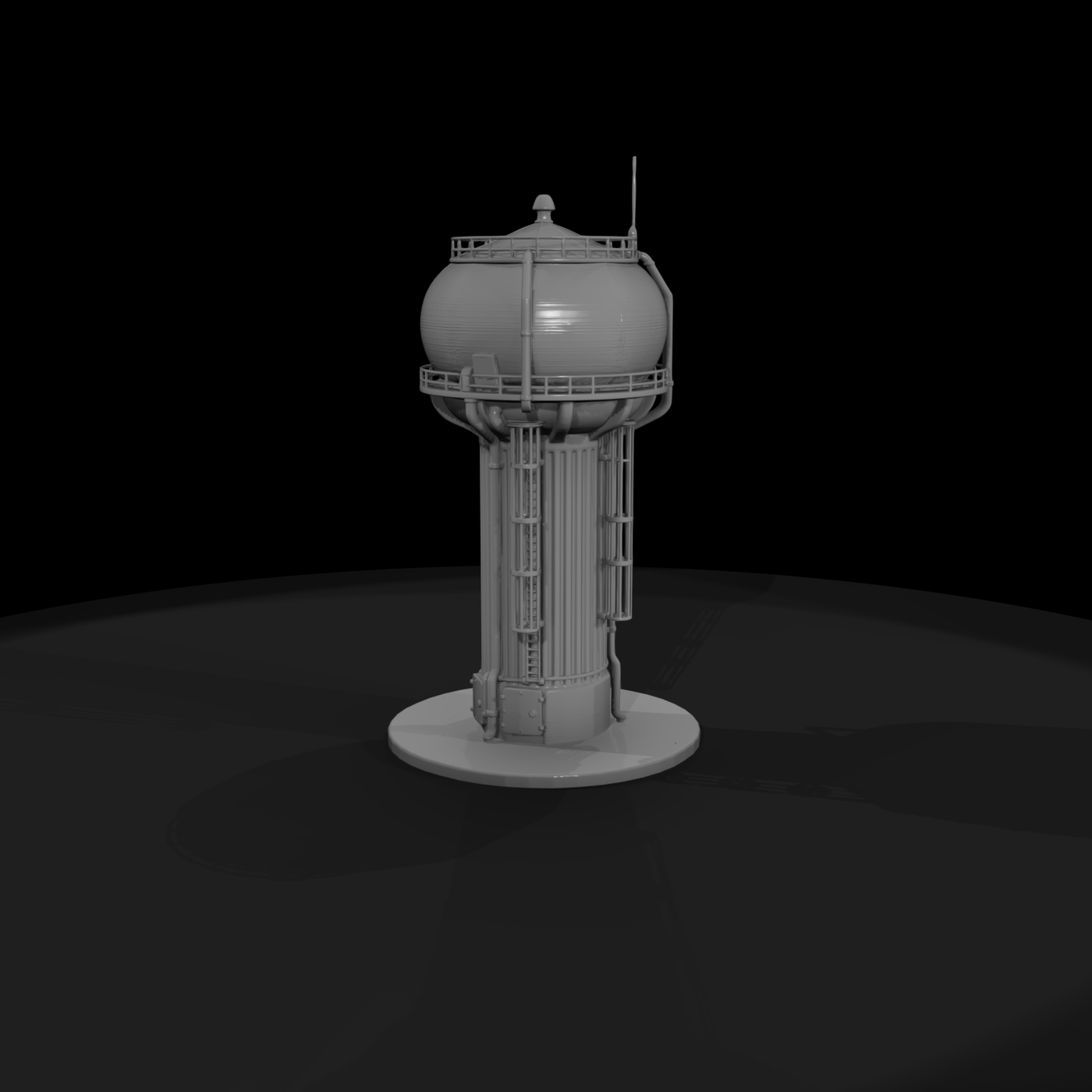 Spherical Municipal Water Tower