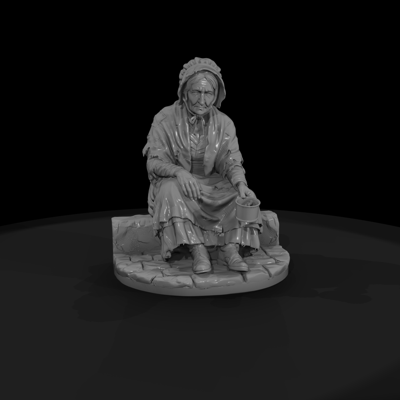 Vag 015 Victorian Old Beggar Woman