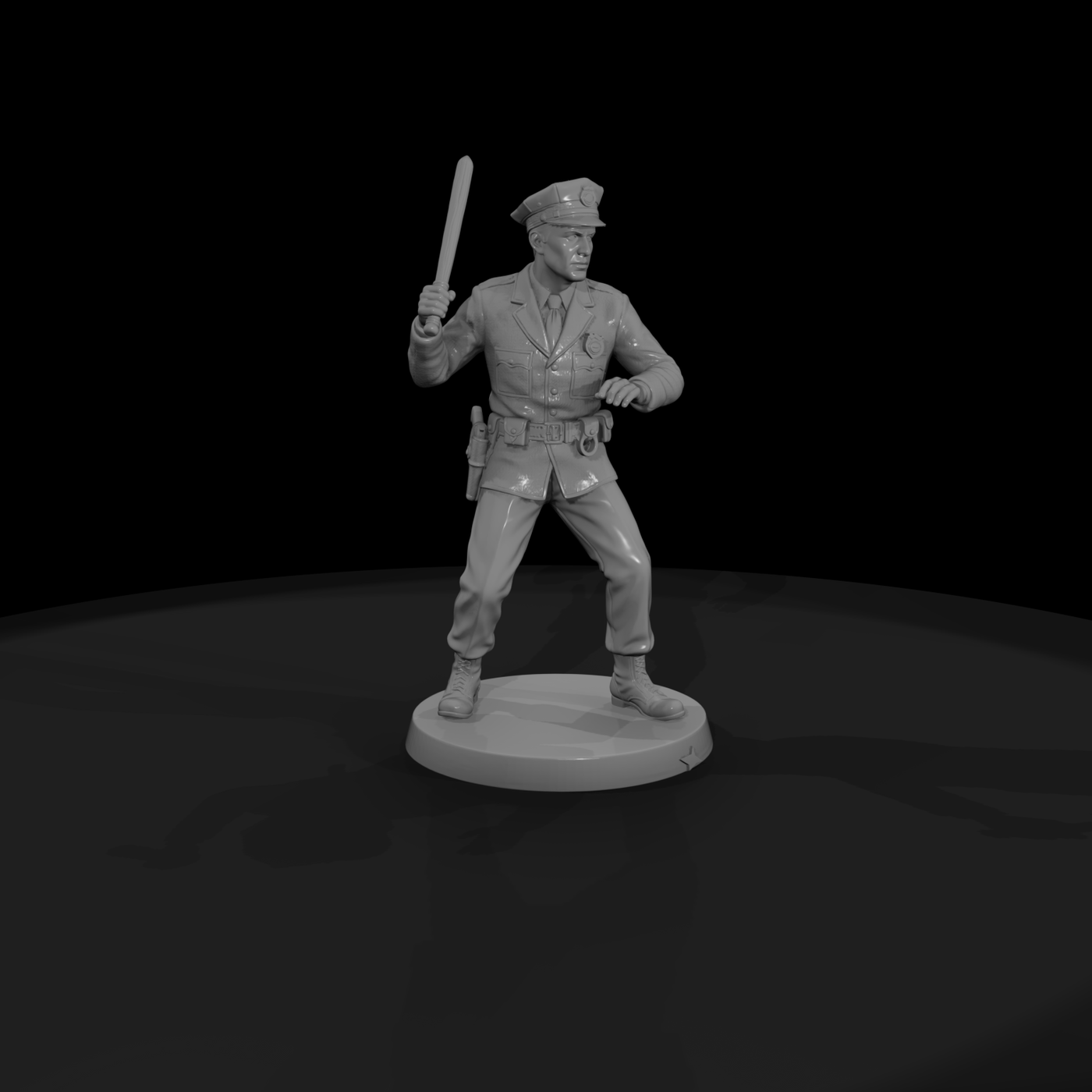 1950s Patrolman with Raised Baton