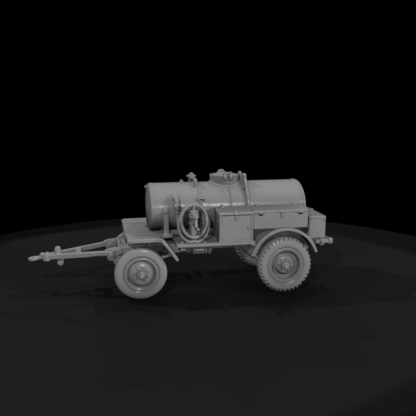 WWII Airfield Refueling Bowser Trailer