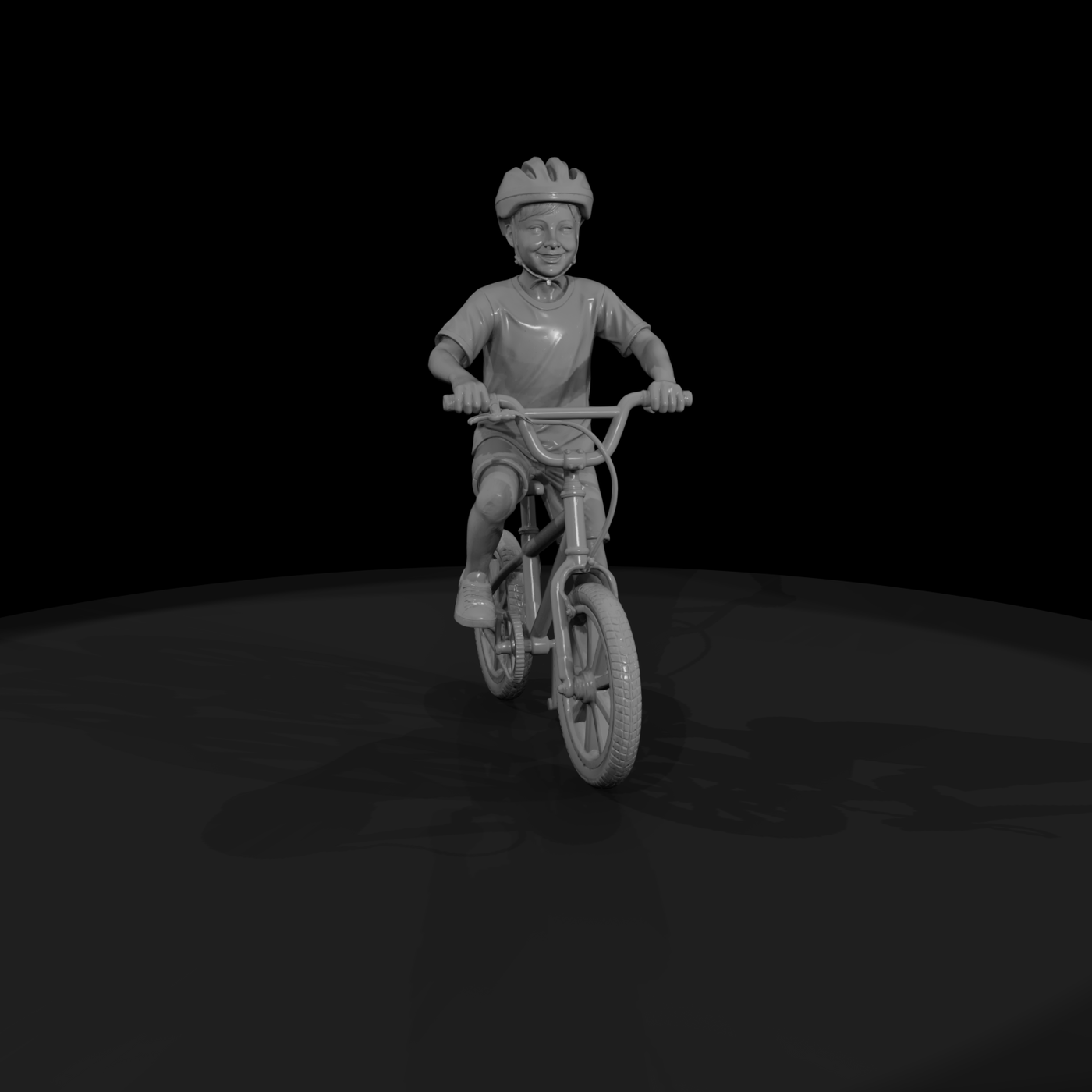 Boy Riding a BMX Bike