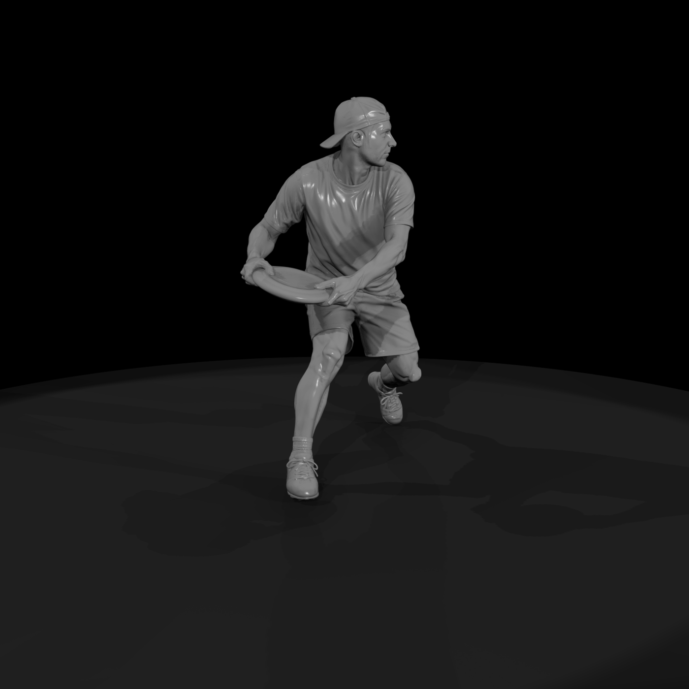 Ultimate Frisbee Player Leaping
