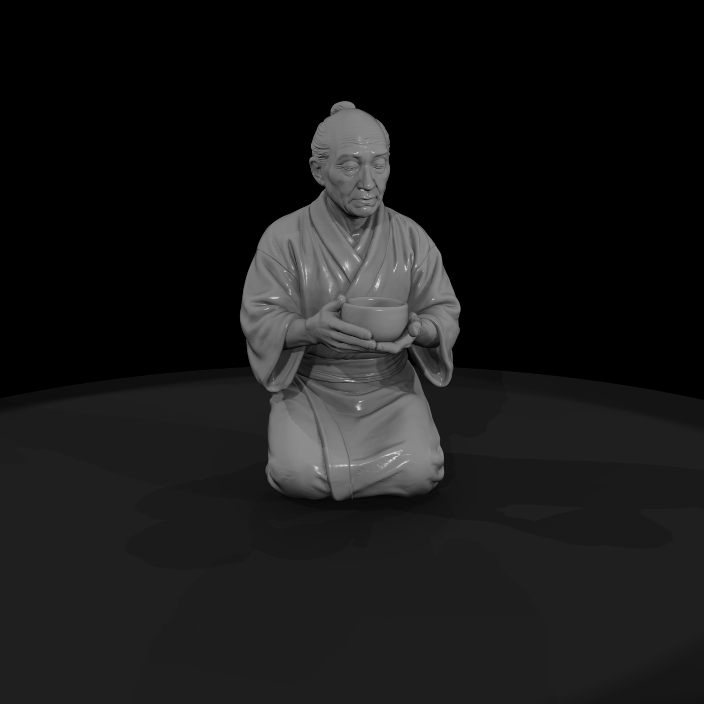 Hist 0236 Edo Tea Master Miniature Figure