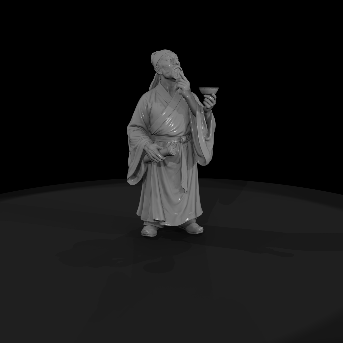 Hist 0064 Historical Li Bai Miniature Figure