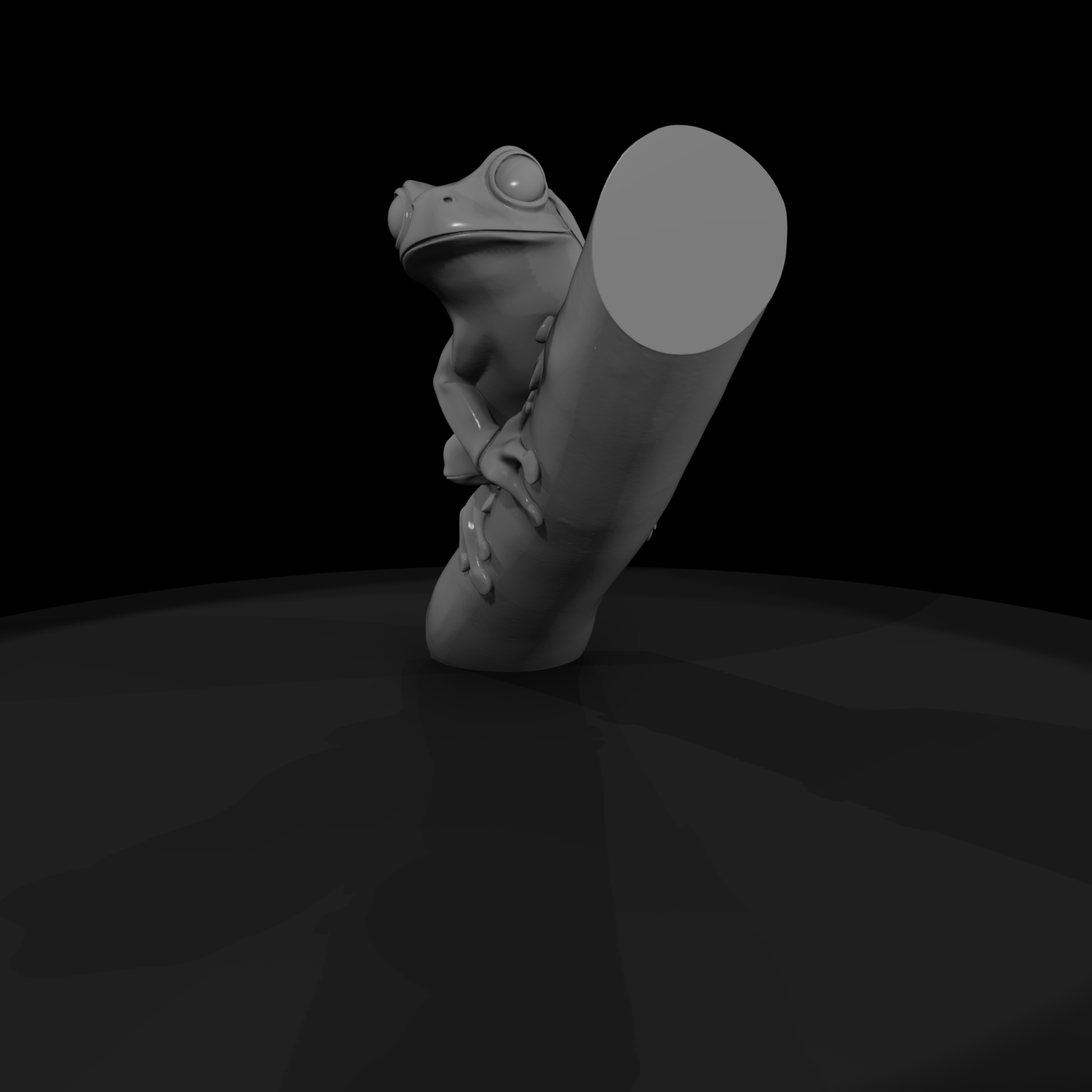 Stylized Tree Frog on Branch