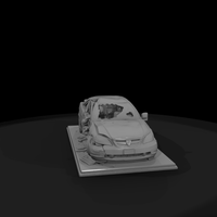 Side-Impact Wrecked Coupe on Base — thumbnail 5