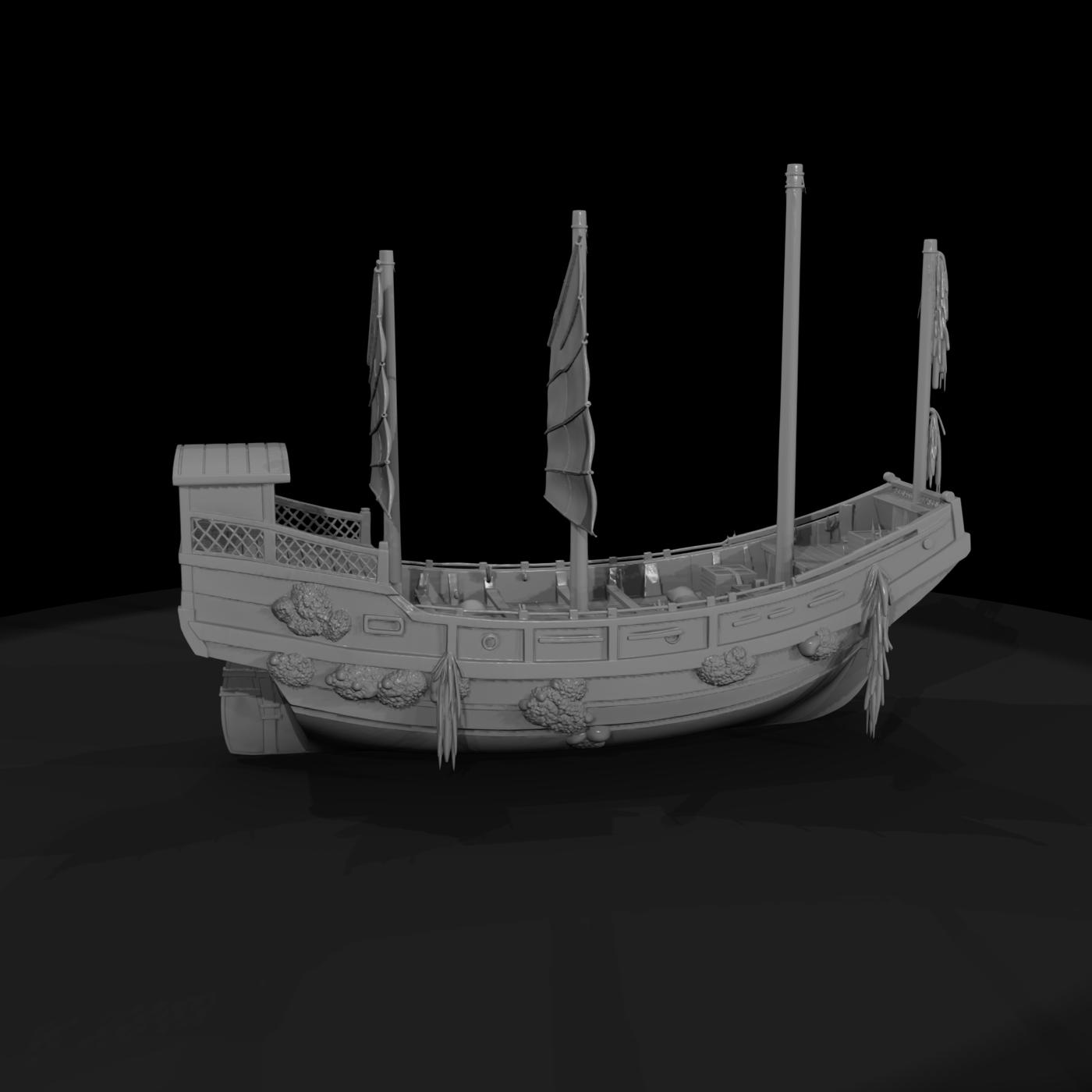 Traditional Chinese Junk Ship