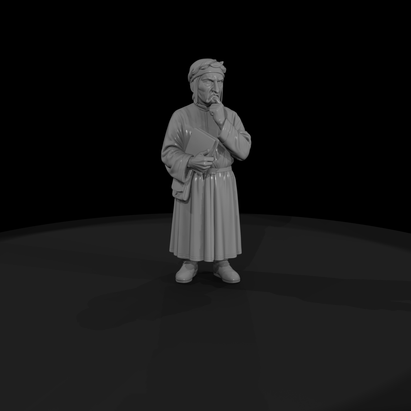 Hist 0138 Historical Dante Alighieri Miniature Fig