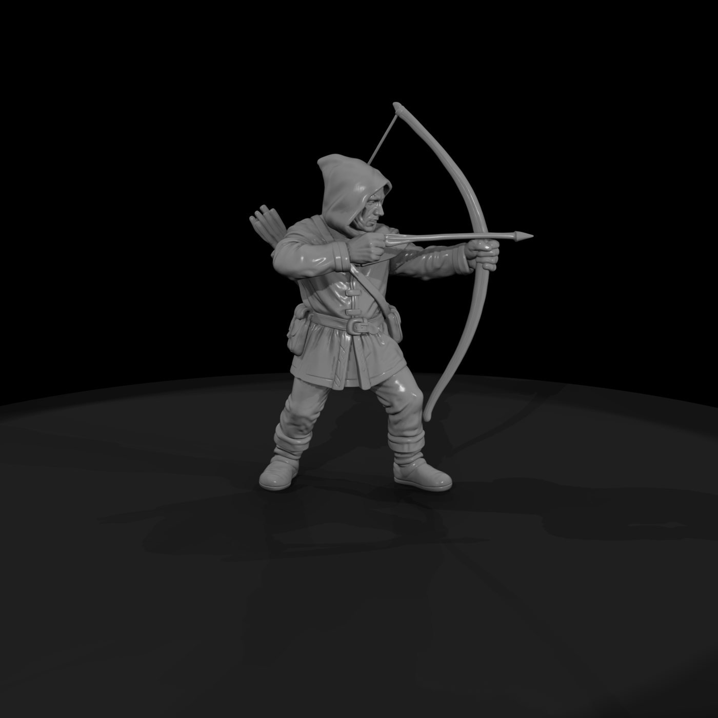 Hist 0216 Medieval Archer Miniature Figure