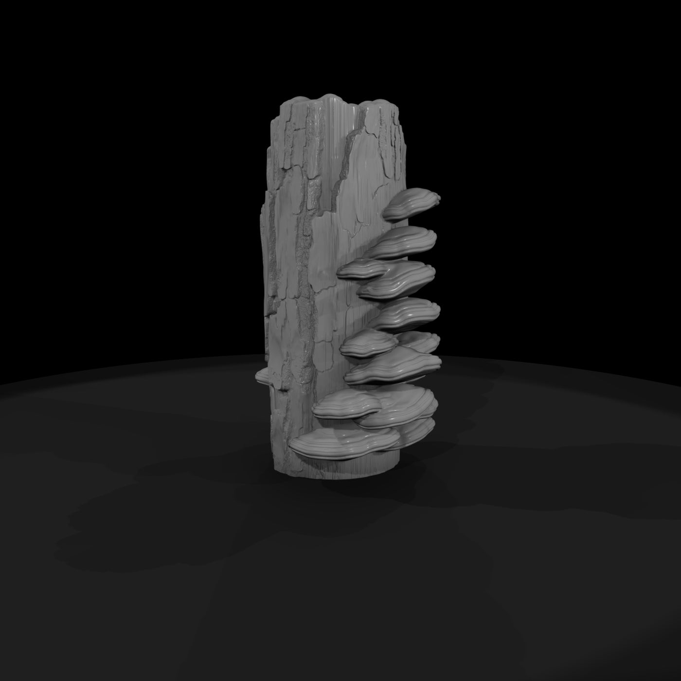 tree-stump-with-shelf-fungi-3d-printable-miniature-terrain-633026