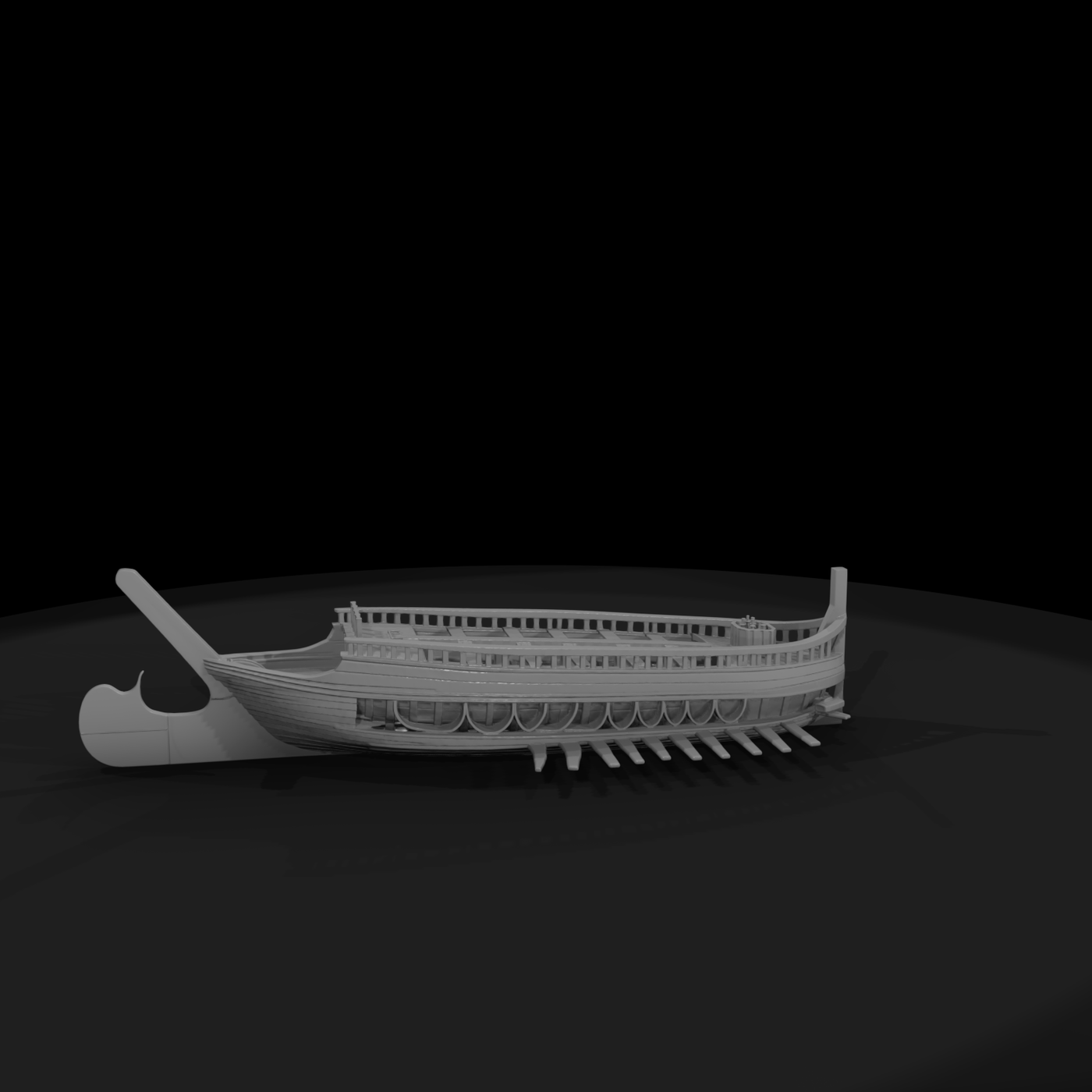 Stylized Ancient Greek Trireme — Ship