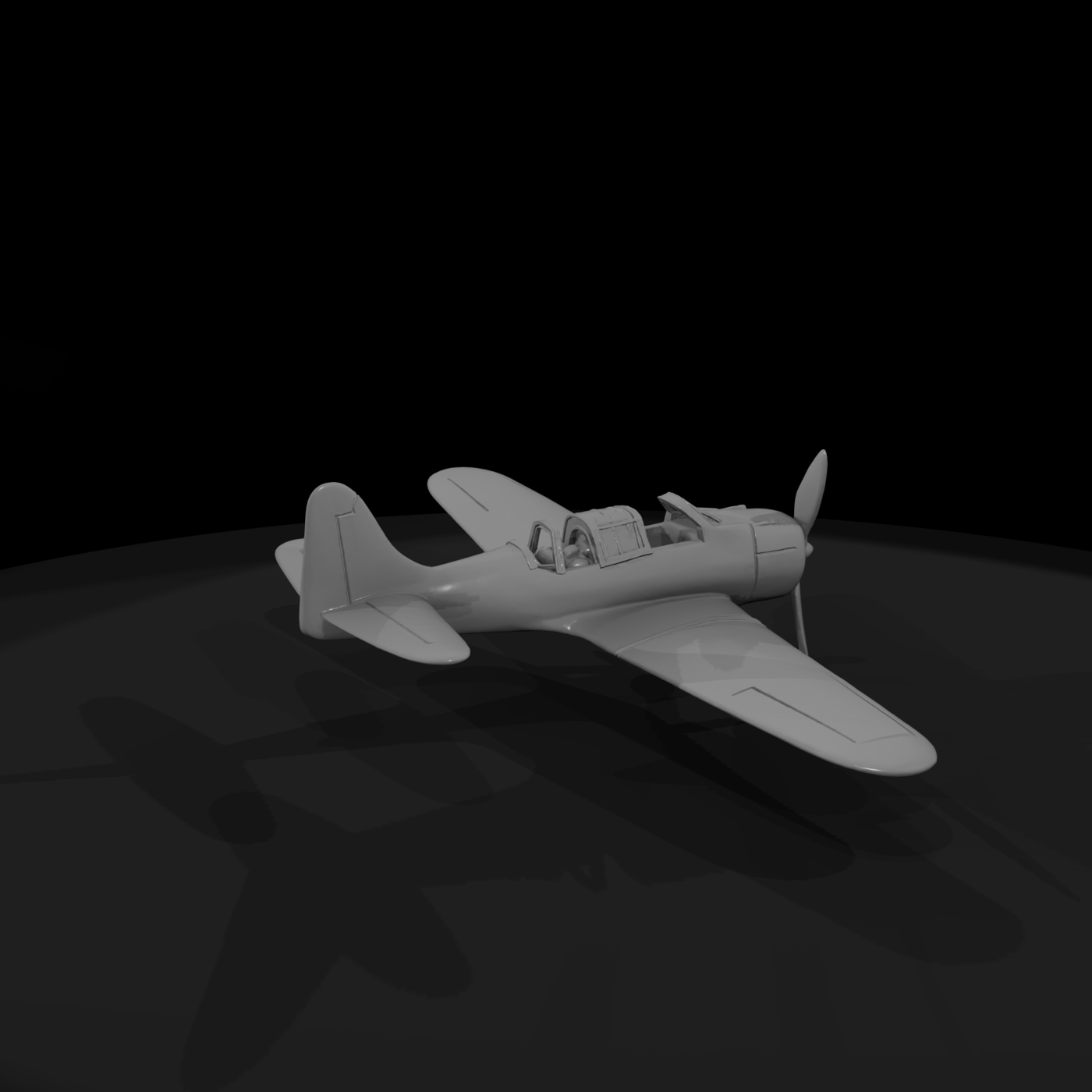 WWII Propeller Fighter Plane