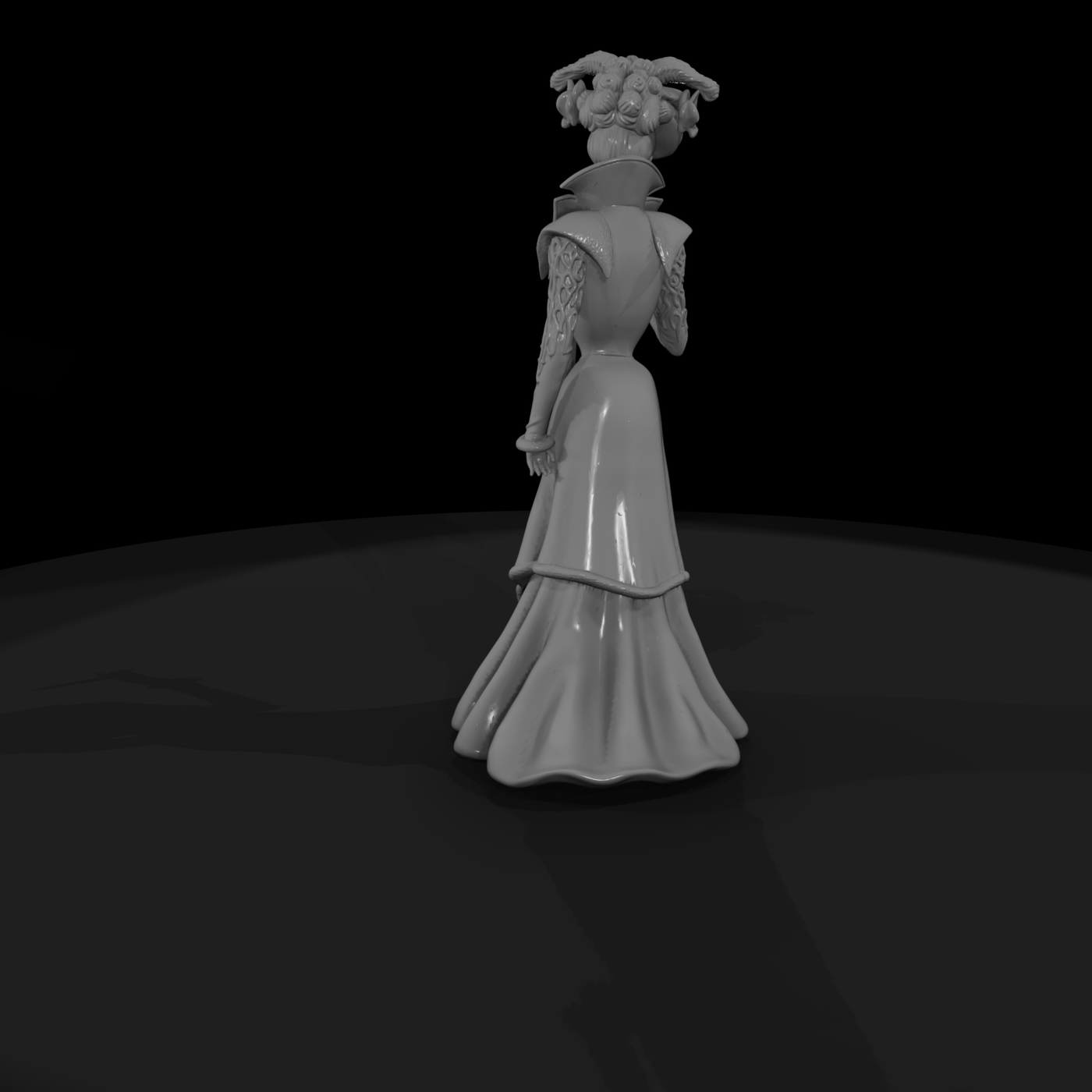 Elegant Noble Sorceress in Gown