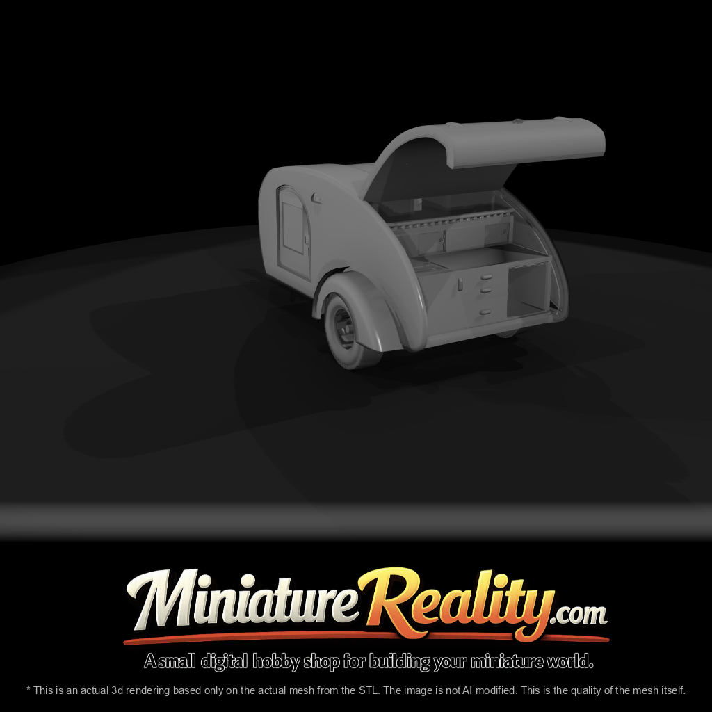 Teardrop Trailer Open
