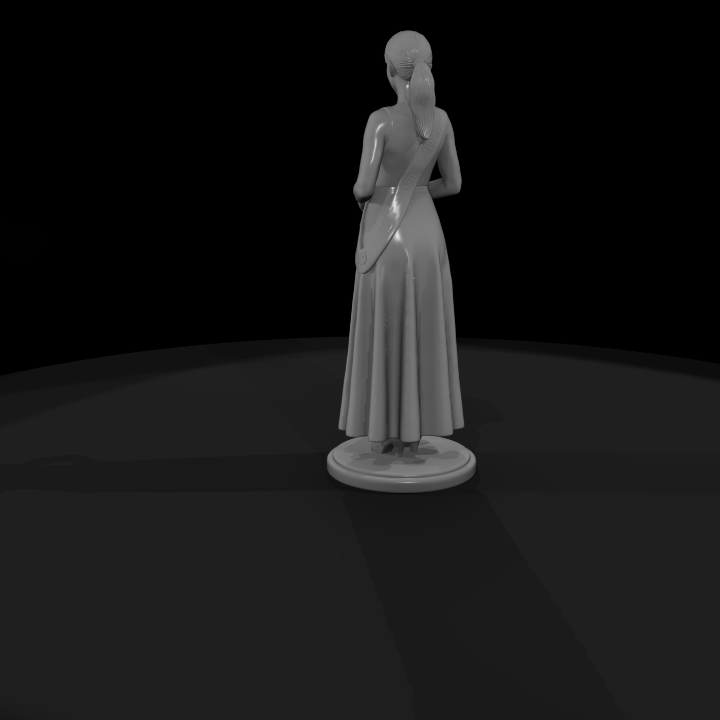 Beauty Pageant Contestant in Evening Gown