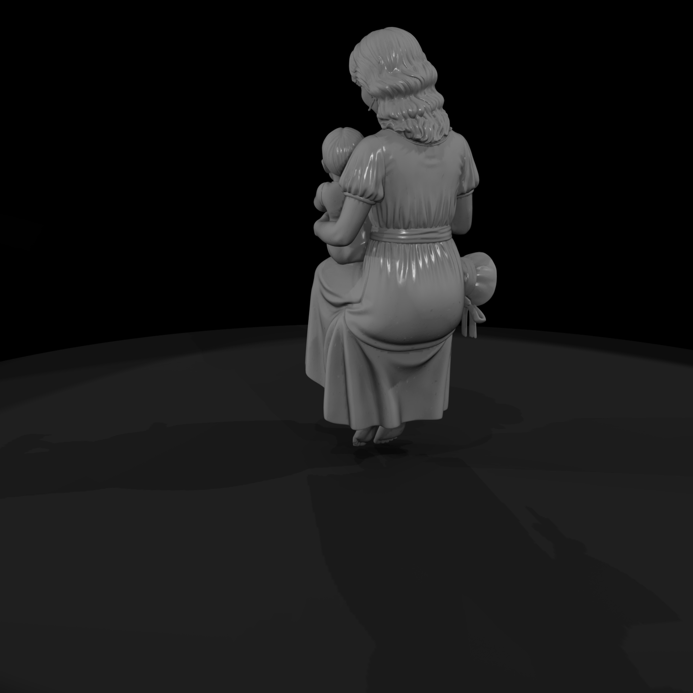 Victorian Seated Mother with Baby