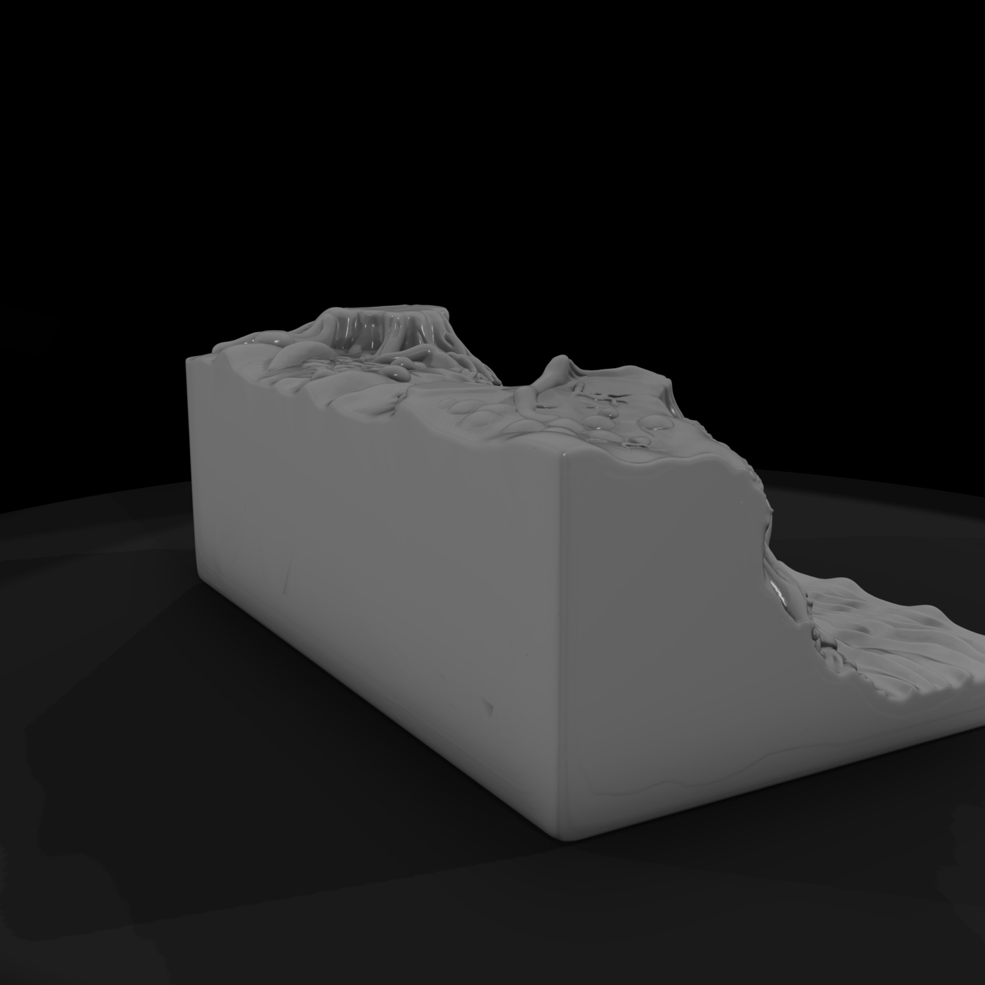 Sculpted Exposed Tree Root Riverbank Terrain 3D Mo