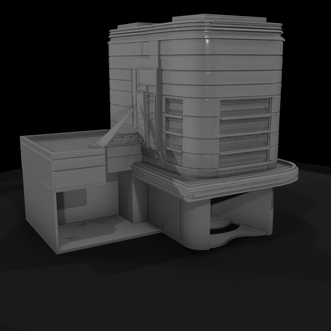 Streamline Moderne Art Deco Cinema — Corner Building