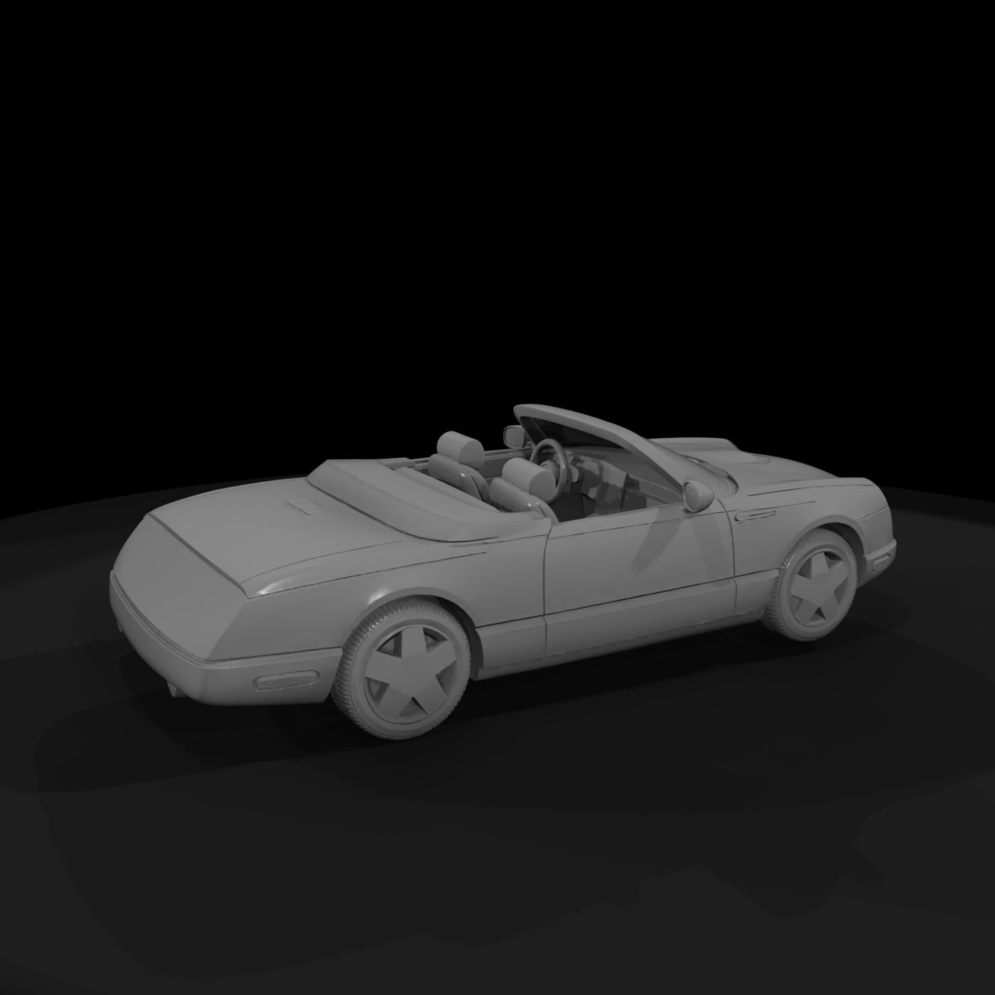 low-poly-untextured-classic-convertible-sports-car