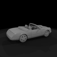 low-poly-untextured-classic-convertible-sports-car — thumbnail 5