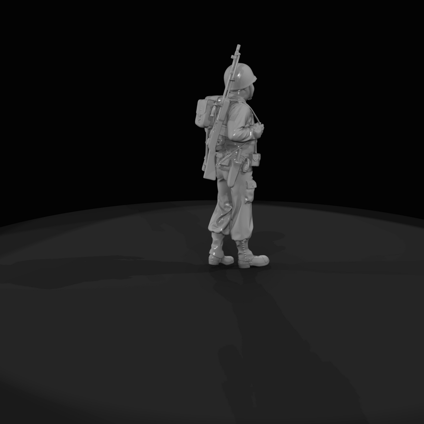 American Soldier Ww2 Walk A3 No Base
