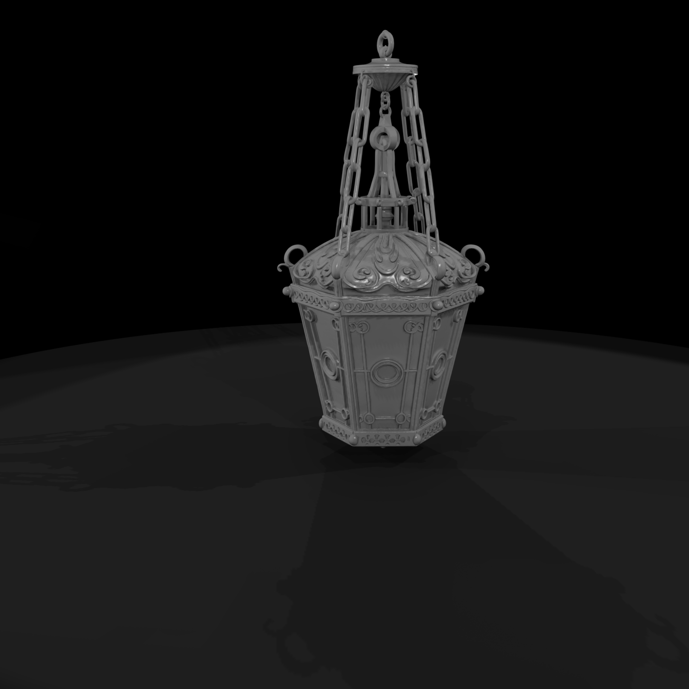 Victorian Pendant Lantern — Hexagonal Ornate