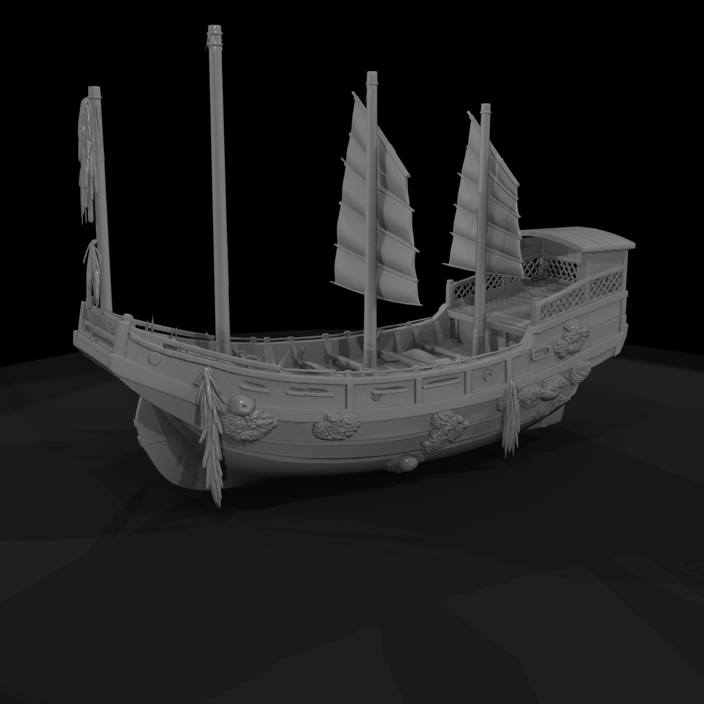 Traditional Chinese Junk Ship