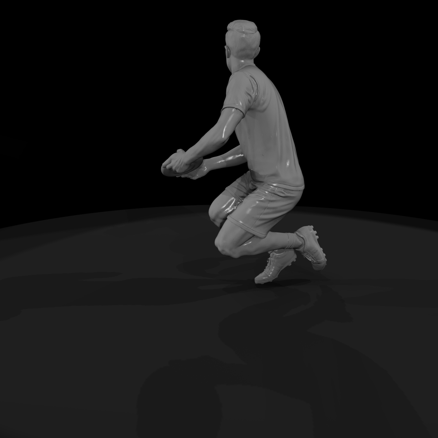 Ultimate Frisbee Player Mid-Throw